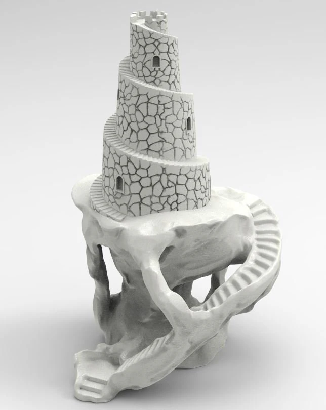 Tower-twisted 3D Model .c4d .max .obj .3ds .fbx .stl .blend