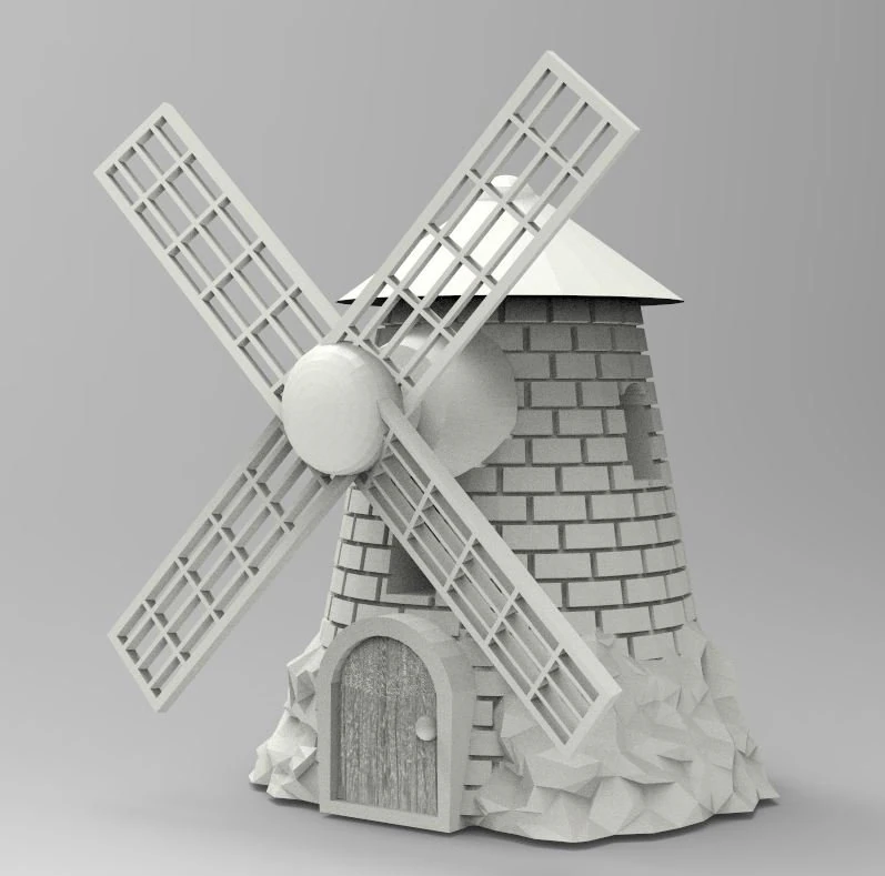 Molino Modelo 3D .c4d .max .obj .3ds .fbx .stl .blend 