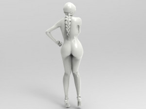 Female Character nude F01 3D Model