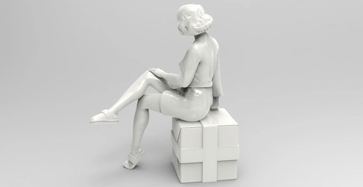 Female Character F02 3D Model .c4d .max .obj .3ds .fbx .stl .blend 