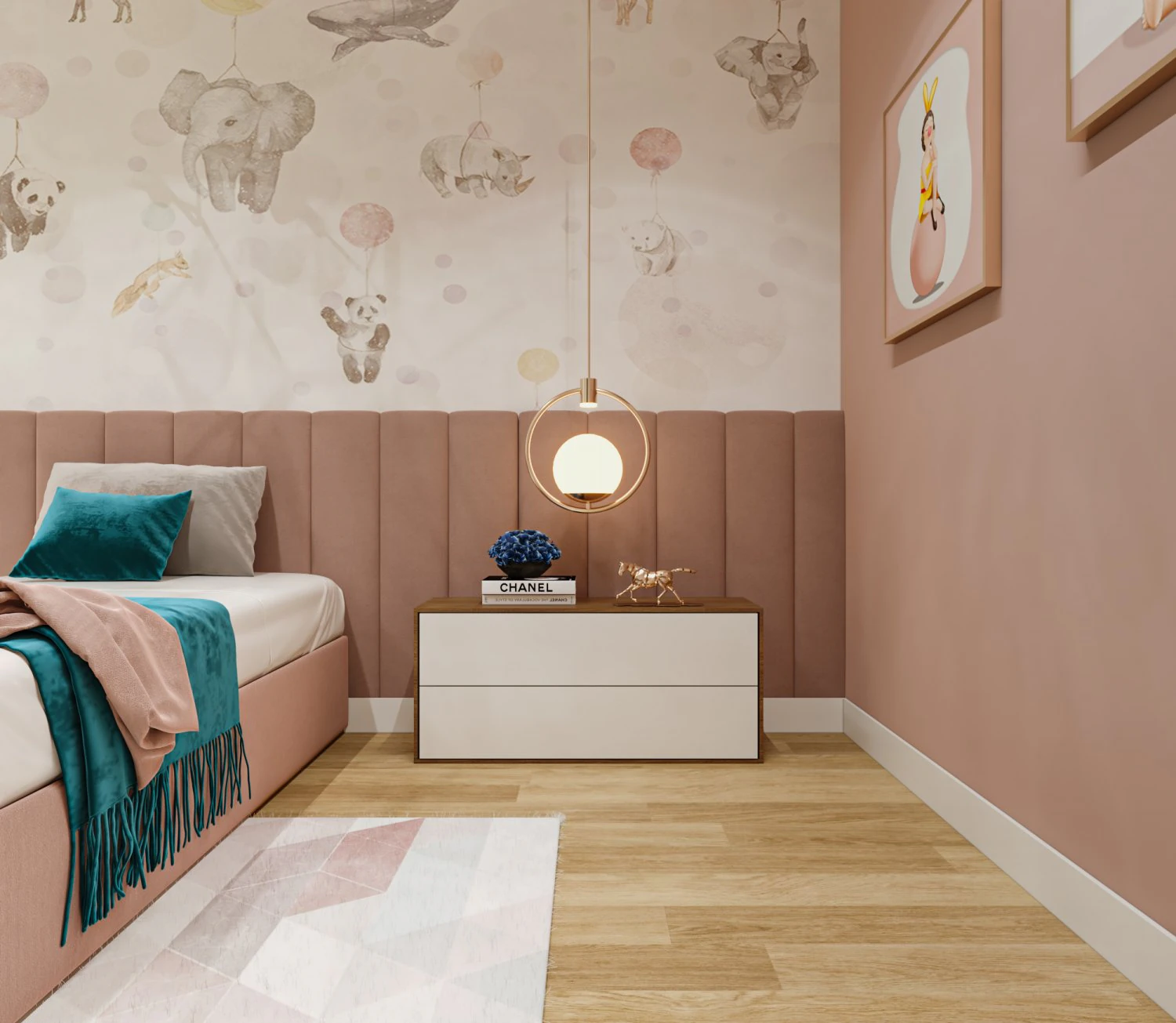 Girls Bedroom 3D Model .c4d .max .obj .3ds .fbx .stl .blend