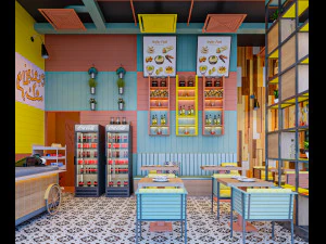 커피 레스토랑 3D 모델