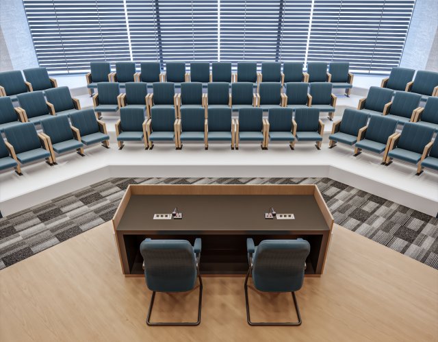 Lecture Hall Modello 3D .c4d .max .obj .3ds .fbx .stl .blend 