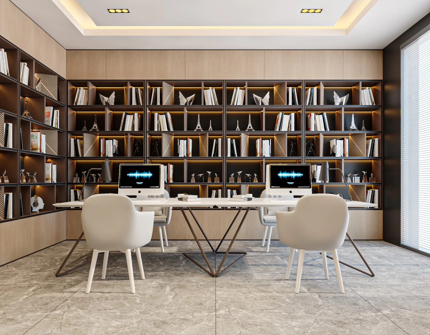 Library Room 3D Model .c4d .max .obj .3ds .fbx .stl .blend 