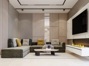 오픈 스페이스 리빙 다이닝 키친 홀 3D 모델