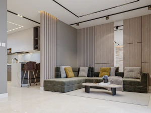 OPEN SPACE LIVING DINING KICHEN HALL 3D Model