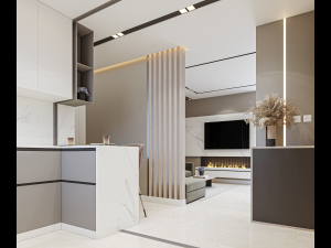 OPEN SPACE LIVING DINING KICHEN HALL 3D Model