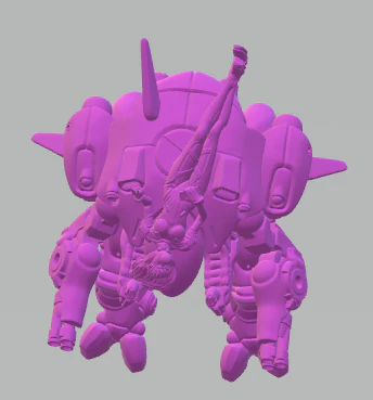DVa Overwatch Mecha 3D Print Model .c4d .max .obj .3ds .fbx .stl .blend