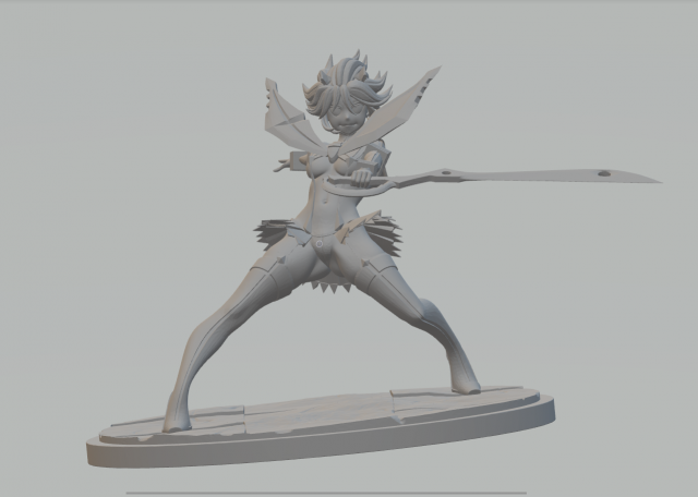 Ryuko Matoi Kill la kill 3D Baskı Modeli .c4d .max .obj .3ds .fbx .stl .blend