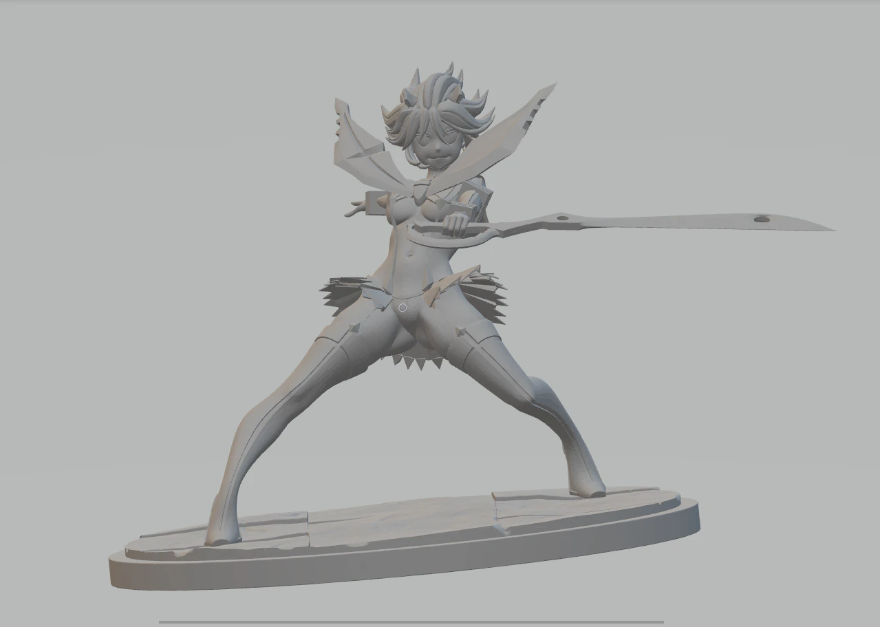 Ryuko Matoi Kill la kill 3D Print Model .c4d .max .obj .3ds .fbx .stl .blend 