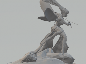Fairy Swordswoman 3D 打印模型