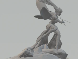 Fairy Swordswoman 3D Print Model