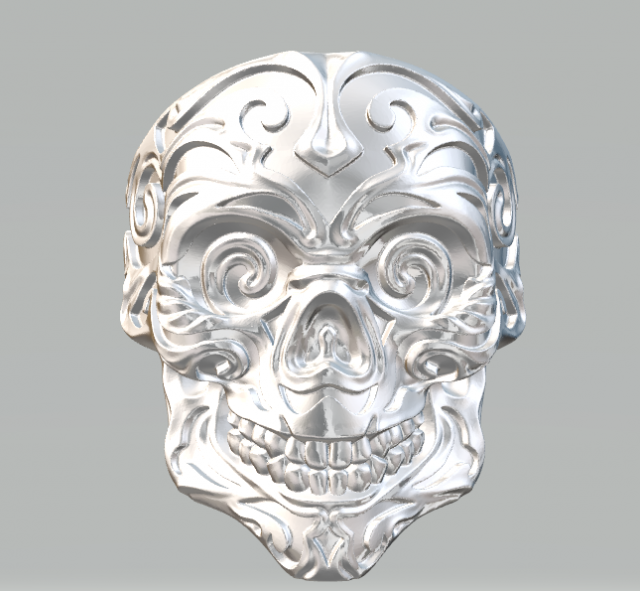 Skull Ring Modelo de impresión 3D .c4d .max .obj .3ds .fbx .stl .blend 