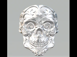 खोपड़ी की अंगूठी 3D प्रिंट मॉडल