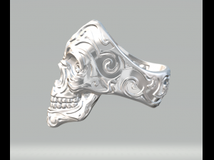 Skull Ring Modelo de impresión 3D