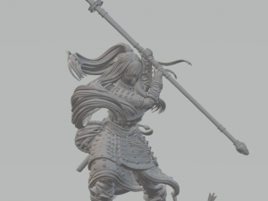 Samurai girl-female samurai 3D 프린트 모델