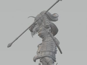 Samurai girl-female samurai 3D 프린트 모델