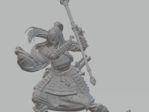 Samurai girl-female samurai 3D प्रिंट मॉडल