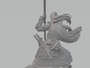 Samurai girl-female samurai 3D 프린트 모델