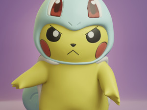 Pokemon Pikachu Cosplay Bundle Kanto Starters 3D प्रिंट मॉडल