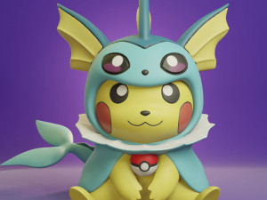 Pokemon Pikachu Cosplay Bundle Eeveelutions Modelo de Impressão 3D