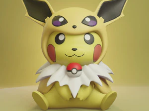 Pokemon Pikachu Cosplay Bundle Eeveelutions 3D Print Model