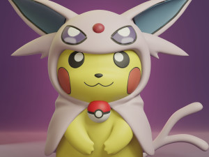 Pokemon Pikachu Cosplay Bundle Eeveelutions Modelo de Impressão 3D