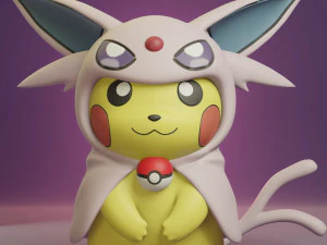 Pokemon Pikachu Cosplay Bundle Eeveelutions 3D Print Model