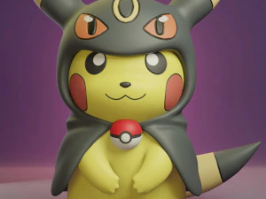 Pokemon Pikachu Cosplay Bundle Eeveelutions 3D Print Model