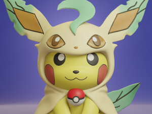 Pokemon Pikachu Cosplay Bundle Eeveelutions Modelo de Impressão 3D