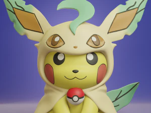 Pokemon Pikachu Cosplay Bundle Eeveelutions 3D Print Model