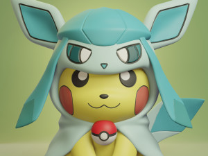 Pokemon Pikachu Cosplay Bundle Eeveelutions Modelo de Impressão 3D
