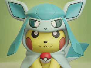 Pokemon Pikachu Cosplay Bundle Eeveelutions 3D Print Model