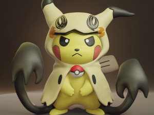Pokemon Pikachu Cosplay Halloween Bundle Phantom Type 3D Baskı Modeli