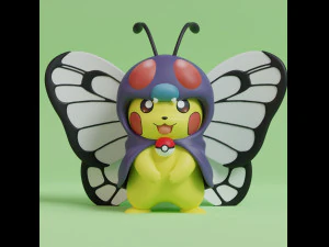 Pacchetto cosplay Pokemon Pikachu tipo erba e insetto Modello di stampa 3D