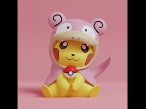 Pokemon Pikachu Cosplay Bundle 1st Generation 3D 打印模型