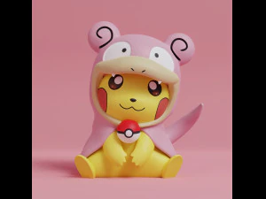Pokemon Pikachu Cosplay Bundle 1st Generation 3D Print Model