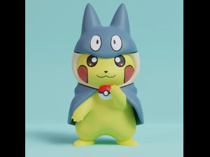 Pokemon Pikachu Cosplay Bundle 1st Generation 3D Print Model