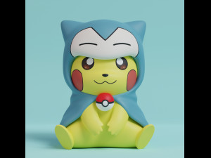 Pokemon Pikachu Cosplay Bundle 1st Generation 3D 打印模型