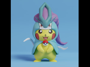 Pokemon Pikachu Cosplay Bundle 3D 打印模型