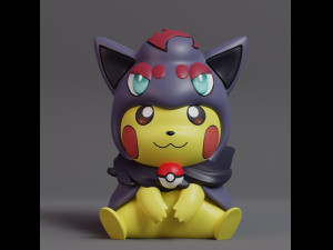 Pokemon Pikachu Cosplay Bundle 3D 打印模型