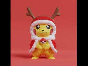 Pokemon Pikachu Cosplay Bundle Crossover 3D Print Model