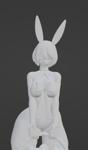 2B Nier Automata Bunny Cosplay NSFW Modelo de impresión 3D .c4d .max .obj .3ds .fbx .stl .blend