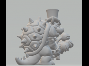 Bowser Mario Bros Model Cetak 3D
