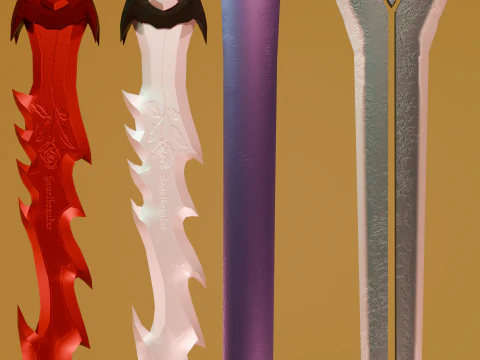 Stylized Weapon Pack 3D Model