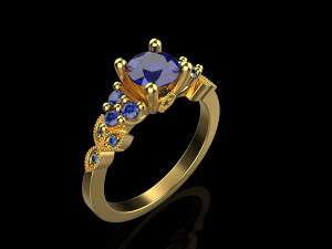 Engagement Ring 4 4 3D Print Model
