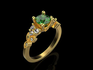 Engagement Ring 4 4 3D Print Model