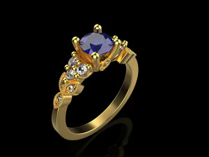 Engagement Ring 4 4 3D Print Model