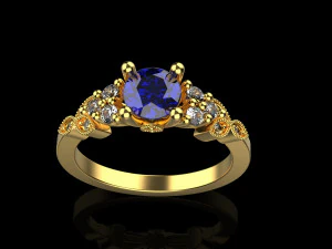 Engagement Ring 4 4 3D Print Model
