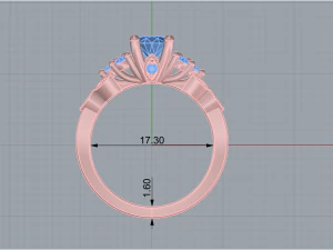 Engagement Ring 4 4 3D Print Model
